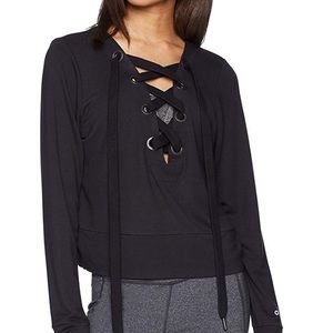 Alo Yoga Ideal Long Sleeve Top Lace Up